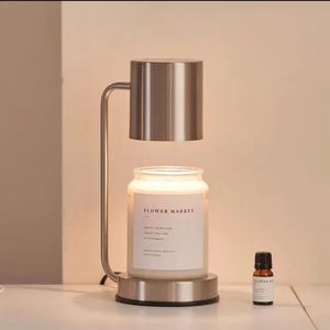 New Look Electric Candle Warmer with Floral Glass Shade Wood Base Aromatherapy Lamp Indoor Use Candle Warmer Lamp - Product Image 4