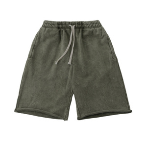 Pantalones Cortos Casuales de Felpa para Hombre, con Dobladillo Curvo, Aberturas Laterales, Ajuste Holgado, para Gimnasio y Deporte, 100% Algodón Transpirable, Bolsillos Delanteros, Color Liso - Product Image 6
