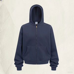 2026 Sweat à capuche unisexe entièrement personnalisable de haute qualité pour hommes, avec fermeture éclair intégrale, style décontracté uni, vente en gros, fabrication - Product Image 4