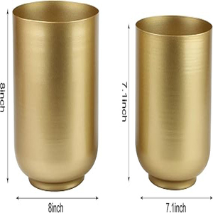 Hot-selling Golden Metal Planter with <b>Stand</b> 11 inches Tall Metal <b>Pots</b> With <b>Stand</b> - Product Image 6