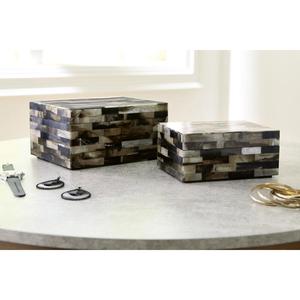 Handcrafted Resin Mosaic Jewelry <b>Box</b>-Modern Luxury Living Room Storage - Product Image 2