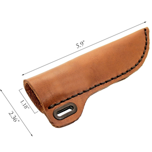 Étui à couteau en cuir durable pour couteau de chef, couteau de chasse et couteau utilitaire d'extérieur avec fixation sécurisée à la ceinture - Product Image 2