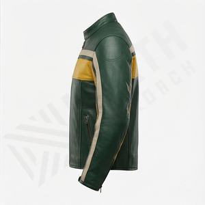 Nouvelle Arrivée Vestes de Moto en Cuir Véritable Coupe-Vent pour Hommes, Fabrication Sur Mesure, Service OEM, Couleurs Personnalisées, Sécurité - Product Image 3