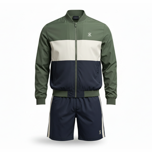 Conjunto de Chaqueta y Pantalones Cortos Cortavientos Ligeros de Dos Piezas, 100% Algodón, Impermeables y Resistentes al Viento, con Cierre de Cremallera, para Hombre - Product Image 6