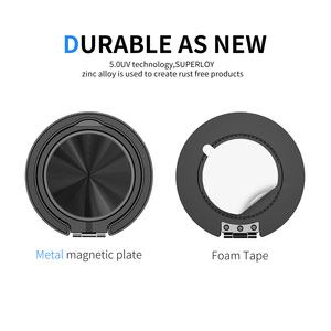 Carbon Fibre Ring Finger Grip Holder Slim Hot Products Strong Magnetic Tiny Portable <b>Folding</b> Kickstand <b>Desk</b> Phone - Product Image 3
