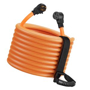 สายต่อพ่วงสำหรับรถบ้านแบบหนาพิเศษ 50 แอมป์ ยาว 75 ฟุต 125V/250V 7500W ขนาด 6/3+8/1 เกจ STW NEMA 14-50P ถึง 14-50R - Product Image 1