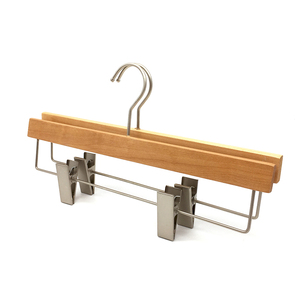 Wooden Clothing <b>Hanger</b> Stainless steel clip <b>hangers</b> Modern minimalist wardrobe <b>hangers</b> Custom Wooden <b>Hangers</b> With Logo - Product Image 1