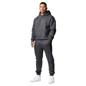 Ensemble de survêtement pour homme, léger, respirant et confortable, couleur unie, avec sweat à capuche et pantalon, collection Printemps 2025 - Product Image 1