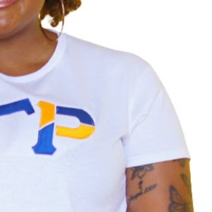 <b>White</b> Sigma Gamma Rho Color Block Greek Lettered T-<b>Shirt</b> <b>White</b> <b>Women's</b> Casual Sorority Tee <b>Short</b> <b>Sleeve</b> Graphic <b>Shirt</b> Custom - Product Image 2