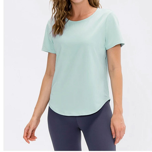 <b>Top</b> Quality Casual Wear Women's T-Shirts Latest Designs Lightweight Solid Color Women's T-Shirts For Sale Manufacture Custom - Product Image 1