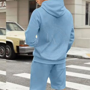 OEM Service Summer Wear Hoodies and <b>Shorts</b> Set For <b>Men</b> Cotton <b>Men</b> Hoodies and <b>Shorts</b> Set - Product Image 2