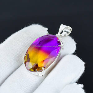 Colgante de Plata de Ley 925 sólida, joyería antigua, colgante de piedras preciosas genuinas, colgante hecho a mano, joyería elegante, regalos para mamá - Product Image 6