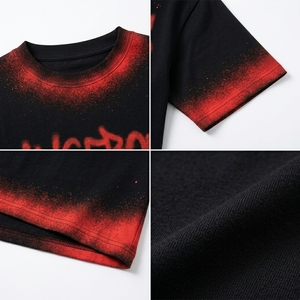 Custom Logo Men's Casual <b>Spray</b> Dye Tee Shirt Plain Gym and Streetwear T-Shirts Bulk Wholesale Factory Price - Product Image 6