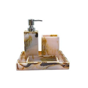 Premium Resin <b>Bathroom</b> <b>Set</b> Of Four-piece <b>Bathroom</b> <b>Accessory</b> <b>Set</b> 100% Handcrafted Lightweight Durable Dustproof At Best Price - Product Image 3