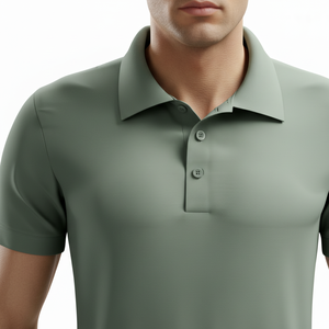 Camiseta Personalizada de Talla Grande, de Alta Calidad, con Logotipo Tejido en la Parte Delantera, Holgada, Informal, Transpirable, de Secado Rápido, Ajustada, para Hombre, para Golf - Product Image 4