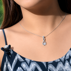 Pendentif en argent sterling 925 de luxe avec moissanite, taille brillant rond, pour femme, idéal pour un usage quotidien romantique - Product Image 3