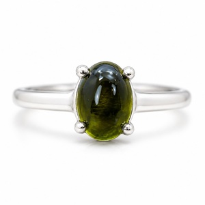 Anillo de Turmalina Verde Hecho a Mano en Plata de Ley 925, Elegante Anillo con Piedra Preciosa, Regalo para Ella - Product Image 1
