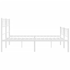 Cadre de lit en métal de taille king-size en acier blanc avec revêtement en poudre - Product Image 6