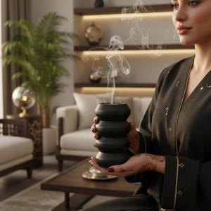 Modern Arabic Bakhoor Burner Luxury Metal Oud Incense Burner Middle East Home Fragrance Decor Ramadan <b>Eid</b> <b>Gift</b> - Product Image 5