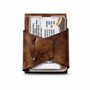 Vintage Stitchless Genuine Leather <b>Wallet</b> Minimalist Slim Card Holder <b>RFID</b> <b>Blocking</b> No Seam Men Small <b>Wallet</b> SLW-0011 - Product Image 4
