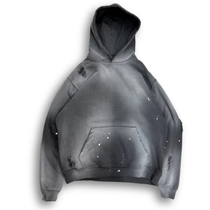 Sweat-shirts à capuche unisexes en molleton épais, personnalisables par impression DTG intégrale, effet délavé, coupe courte, 100% coton, hiver - Product Image 6