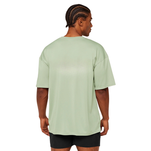 Camiseta Deportiva Oversize para Hombre, Transpirable, de Alto Rendimiento, para Entrenamiento, Ajuste Holgado, Color Verde Niebla y Amarillo - Product Image 2