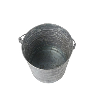 Maceta de Metal Galvanizado Estilo Rústico para Jardín, Flores, Plantas Verdes, Decoración de Bodas, Maceta Artesanal - Product Image 1