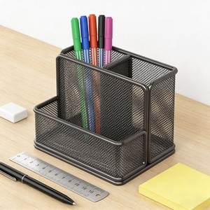 Custom Logo Hanging Black Wire Mesh Pen Holder D-Shape <b>Whiteboard</b> Marker Organizer Wholesale - Product Image 5
