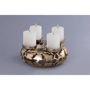 Moderno Portavelas Metálico para 4 Velas de Té, Hecho a Mano, Decoración de Mesa para Bodas y Aniversarios, Resistente al Calor, Soporte para Velas Duradero - Product Image 1