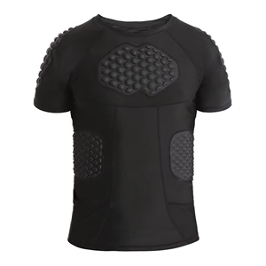 T-shirt de haute qualité pour hommes avec protection de poitrine rembourrée pour le football, le paintball, uniforme de protection, sécurité sportive - Product Image 4