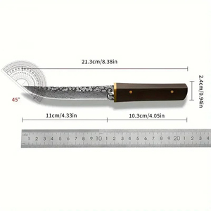 Cuchillo de Frutas de Acero de Damasco con Mango de Madera Sólida, Cuchillo de Cocina de Acero Inoxidable, Cuchillo Plegable Portátil, Cuchillo de Corte Premium para el Hogar - Product Image 4