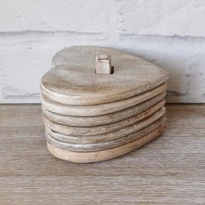 Offre Spéciale – Sous-verres en bois personnalisés en forme de cœur pour cadeaux de mariage, sous-verres antidérapants en marbre et bois d'acacia pour boissons, supports de tasses, tapis et plateaux en marbre - Product Image 3