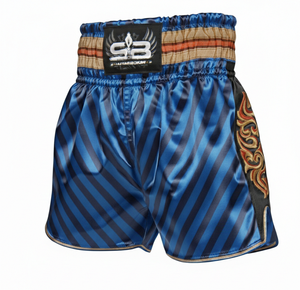 Pantalones Cortos de Boxeo de Satén Elástico de Alta Calidad, Diseño Personalizado Estilo Muay Thai, Pantalones Cortos de Entrenamiento Delanteros, Ropa Deportiva Ligera y Transpirable - Product Image 1