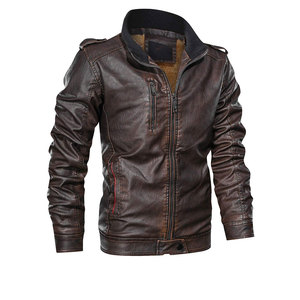 Professional Design <b>Men</b> Fashion <b>Leather</b> <b>Jackets</b> / Winter Warm And Quick Dry Material Made <b>Men</b> Fashion <b>Leather</b> <b>Jackets</b> - Product Image 3