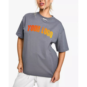 เสื้อยืดผู้หญิงฤดูร้อน OEM/ODM คุณภาพพรีเมียม ผ้าเจอร์ซีย์คอตตอน 100% สีพื้น พิมพ์โลโก้ตามสั่ง เป็นมิตรกับสิ่งแวดล้อม แห้งเร็ว - Product Image 1