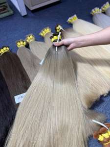 # Extensions de cheveux humains vierges vietnamiens de qualité supérieure, en vrac, toutes longueurs, couleurs ombrées 1B/PLA02, avec des extrémités épaisses - Product Image 3