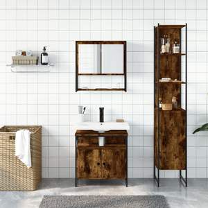Ensemble de meubles de salle de bain de taille moyenne en bois d'ingénierie chêne fumé - Product Image 3