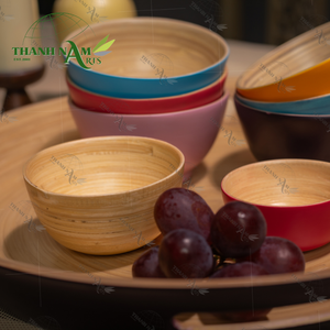 Ensemble de vaisselle en bambou écologique faite à la main personnalisable bols classiques OEM pour salade soupe nouilles! - Product Image 3