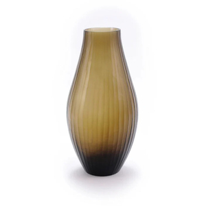 Stylish Yala Amber <b>Glass</b> <b>Vase</b> with Hand Finished Craftsmanship for Sophisticated Interior Decoration - Product Image 1