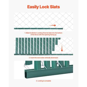 Recinzione a Catena con Doppia Parete e Lamelle Verticali a Bloccaggio Inferiore, Recinzione per la Privacy in HDPE ad Alta Densità con Bloccaggio Inferiore, Cancelli a Traliccio - Product Image 6