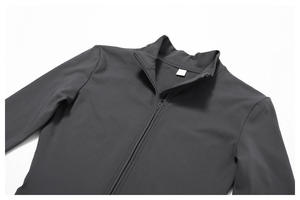 <b>Top</b> Quality Wholesale Women's Long Sleeve Zip Front Yoga Jumpsuit <b>One</b> Piece Fitness Bodysuit Stretch Workout Activewear Romper - Product Image 2
