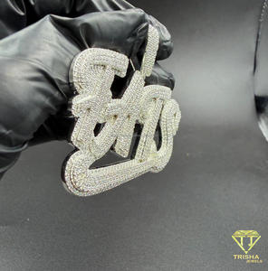 Luxury Custom Name Necklace <b>Iced</b> <b>Out</b> Pendant Hip Hop Bling Moissanite Diamond <b>Chain</b> For Men Women Gift - Product Image 4