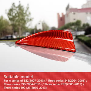 Couverture d'antenne de toit en fibre de carbone véritable rouge, compatible avec <span class=keywords><strong>BMW</strong></span> E82 E46 <span class=keywords><strong>E90</strong></span> E92 M3 - Product Image 3
