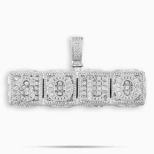 Custom OG Cube <b>Diamond</b> Pendant <b>Necklace</b> 925 <b>Silver</b> Hip Hop Tennis Chain 6.5mm - Product Image 4