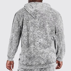 Survêtement en coton personnalisé, vente en gros, OEM, ODM, design imprimé en relief, tissu délavé à l'acide, léger, style streetwear - Product Image 6