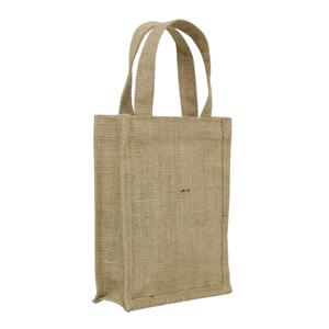 Toile de jute couleur naturelle auto-manipulée avec poche intérieure sac fourre-tout en jute laminé PP pour cadeau Shopping petit sac en toile de jute - Product Image 2