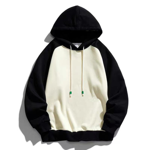 Sweat-shirt à capuche pour homme, manches raglan, surdimensionné, couleur unie, en coton tricoté, décontracté, hiver, silicone – Meilleur prix de gros personnalisé - Product Image 1
