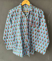 Ensemble de pyjama en coton imprimé, doux, respirant, confortable, deux pièces, vêtements de nuit, vêtements de détente à la maison