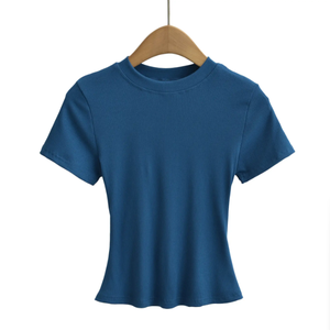 Camiseta Blanca Lisa al por Mayor para Mujer, Ropa Casual de Verano, Camiseta de Algodón de Primera Calidad, Personalizable al por Mayor, Ropa Femenina de Moda - Product Image 3