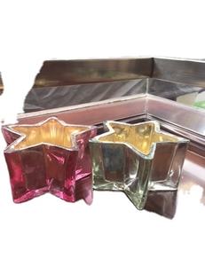 Vela votiva de cristal con forma de estrella - Product Image 3